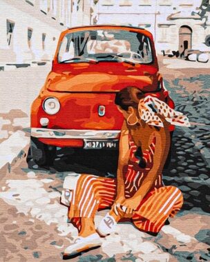 ASTRA Malování podle čísel: Vzpomínky na prázdniny, plátno na rámu 40x50 cm / od 14 let