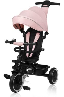 LIONELO Tříkolka 2v1 Berry Pink Rose / Nosnost 25 kg