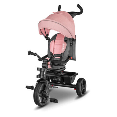 LIONELO Tříkolka 2v1 Haari Bubblegum / Nosnost 25 kg