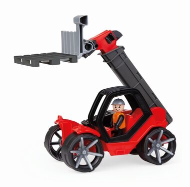 Lena TRUXX2 Teleskopický nakladač s paletou černo-červená / od 2 let