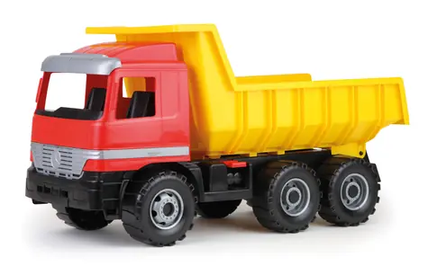 Lena Mercedes sklápěč s pojistkou vyklápění žluto-červená / od 3 let