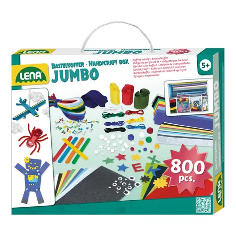 Lena Kreativní kufřík Jumbo modrý / 800ks / od 6 let