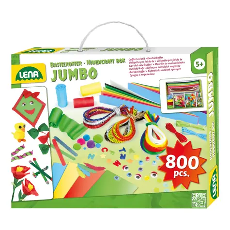 Lena Kreativní kufřík Jumbo zelený / 800ks / od 5 let