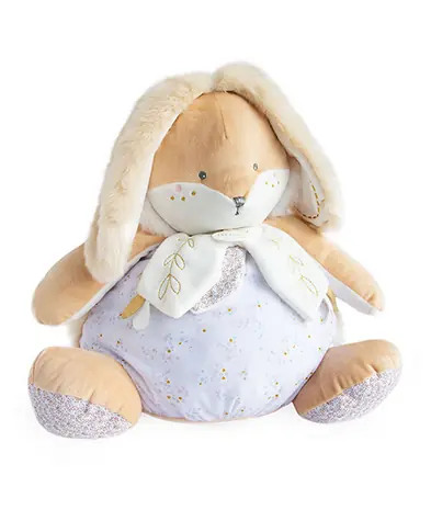 Doudou Bílý králíček s prostorem pro uložení pyžámka 38 cm / od 0 měsíců