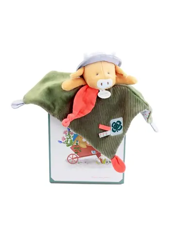 Doudou Dárková sada Plyšový muchláček kravička Aneth 27 cm / od 0 měsíců