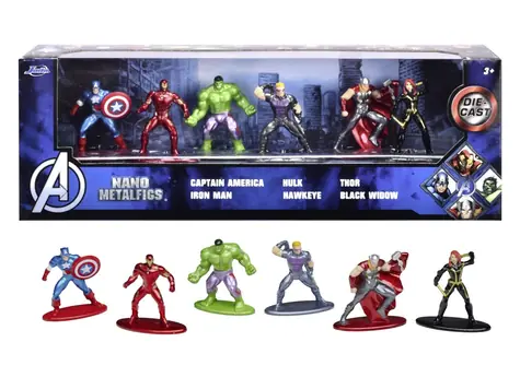 Jada Marvel Avengers Kovové sběratelské nanofigurky 1,65" / sada 6 ks / od 3 let 