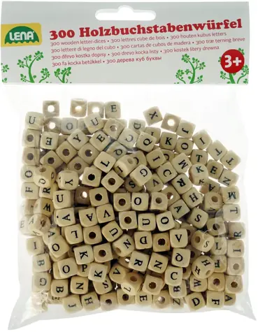 Lena Dřevěná písmenka abeceda 300 ks / od 4 let