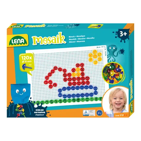 Lena Mozaika velká transparentní 120 dílků / od 3 let