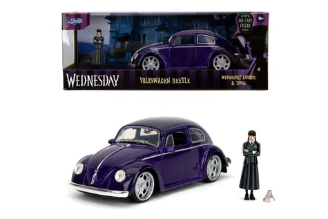 Jada Wednesday auto 1972 VW Beetle 1:24 a figurka Wednesday / od 8 let