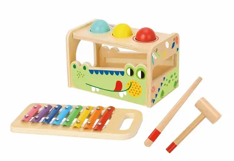 2Kids Toys Zatloukačka a xylofon Krokodýl / od 1 roku