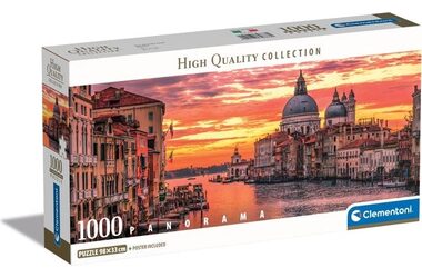 Clementoni Panoramatické PUZZLE Kanál Grande Benátky / 1000 dílků / od 10 let