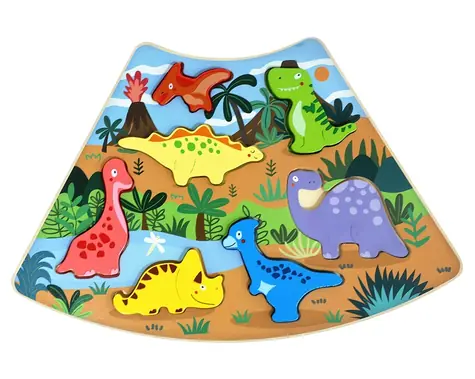 2Kids Toys Dřevěné puzzle Dinosauři propojitelné / od 18 měsíců