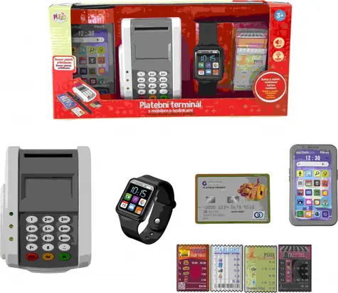 PLEJO Platební terminál s mobilem a hodinkami / od 3 let