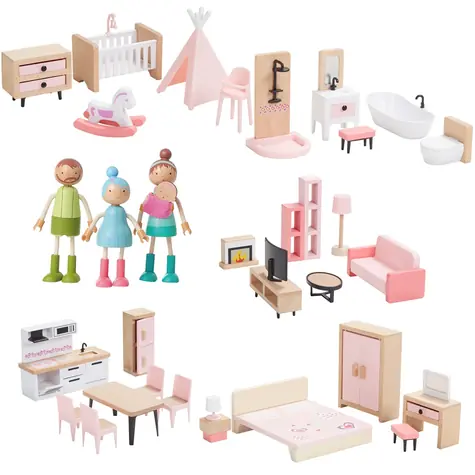 2Kids Toys Sada nábytku s rodinou 5 v 1 / od 3 let