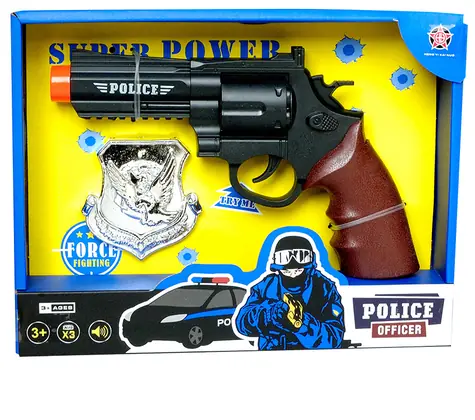 PLEJO Policejní pistole s odznakem / od 3 let