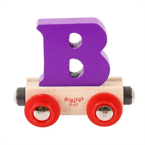 Bigjigs Rail Vagónek dřevěné vláčkodráhy - Písmeno B / od 3 let