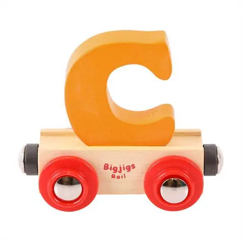 Bigjigs Rail Vagónek dřevěné vláčkodráhy - Písmeno C / od 3 let