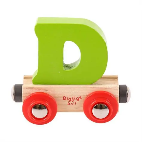 Bigjigs Rail Vagónek dřevěné vláčkodráhy - Písmeno D / od 3 let