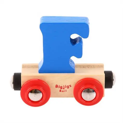 Bigjigs Rail Vagónek dřevěné vláčkodráhy - Písmeno F / od 3 let