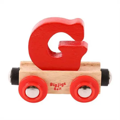 Bigjigs Rail Vagónek dřevěné vláčkodráhy - Písmeno G / od 3 let