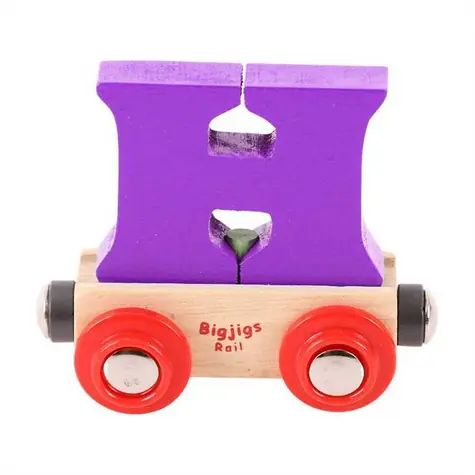 Bigjigs Rail Vagónek dřevěné vláčkodráhy - Písmeno H / od 3 let