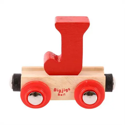 Bigjigs Rail Vagónek dřevěné vláčkodráhy - Písmeno J / od 3 let