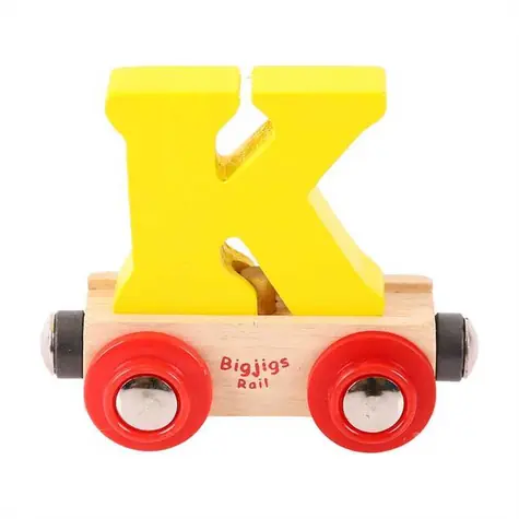 Bigjigs Rail Vagónek dřevěné vláčkodráhy - Písmeno K / od 3 let