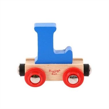 Bigjigs Rail Vagónek dřevěné vláčkodráhy - Písmeno L / od 3 let