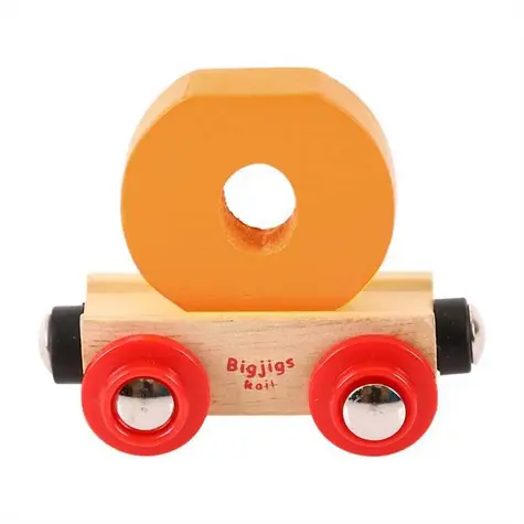 Bigjigs Rail Vagónek dřevěné vláčkodráhy - Písmeno O / od 3 let