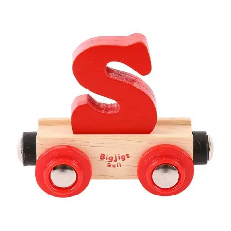 Bigjigs Rail Vagónek dřevěné vláčkodráhy - Písmeno S / od 3 let