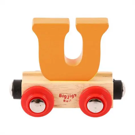 Bigjigs Rail Vagónek dřevěné vláčkodráhy - Písmeno U / od 3 let