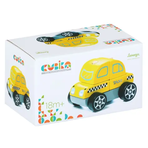 CUBIKA 13159 Taxi vůz - dřevěná skládačka / 5 dílů / od 18 měsíců