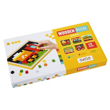 CUBIKA 14903 Pixel IV auta - dřevěná mozaika 400 kostiček a 7 předloh / od 5 let