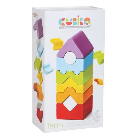 CUBIKA 15009 Věž XII - dřevěná skládačka / 8 dílů / od 18 měsíců