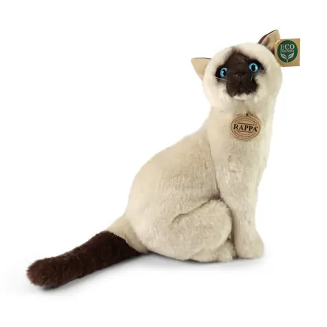 RAPPA Plyšová siamská kočka 30 cm / ECO-FRIENDLY / od 0 měsíců 