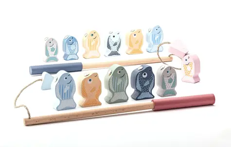 CUBIKA Pastel 16037 13739 Rybolov - dřevěná hra / 14 dílů / od 2 let