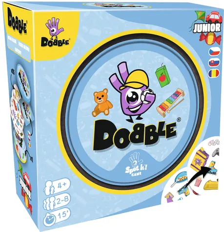 Asmodee Dobble Junior / Počet hráčů: 2-8 / Délka hry: 15 minut / od 4 let
