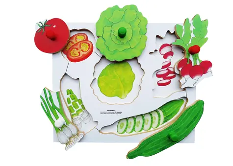Just Jigsaws 154 Loupeme a krájíme plodiny 5 - dřevěné deskové puzzle / 6 dílů / od 3 let