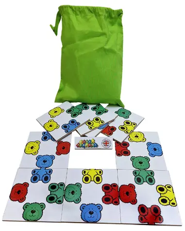 Just Jigsaws 782 Barevní medvídci - dřevěná logická hra 9 dílů / od 3 let