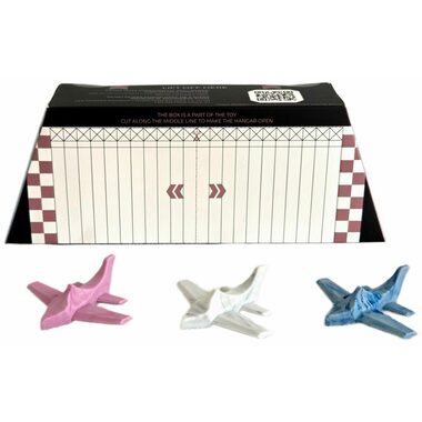 TODDLEROAD 2157 HANGÁR MARBLE - 3 ergonomická letadla s funkční krabicí / od 12 měsíců