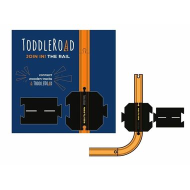 TODDLEROAD 2195 ŽELEZNIČNÍ PŘEJEZD SE SILNICÍ - flexibilní silnice - 2 silikonové puzzle díly / od 12 měsíců