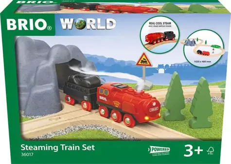 BRIO 36017 Parní vlaková sada / věk od: 3 let / verze: mezinárodní