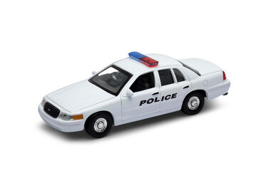 Welly 1999 Ford Crown Victoria POLICE 1:34 bílá