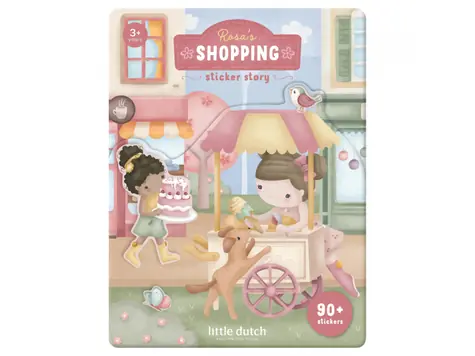 Little Dutch Knížka se samolepkami Nakupování Rosa / od 3 let