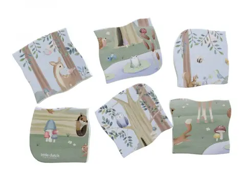 Little Dutch Puzzle pěnové do koupele Forest Friends / od 2 let