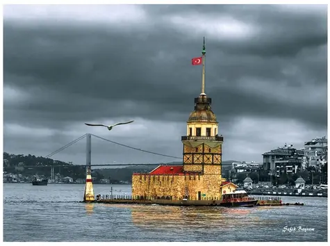 ANATOLIAN Puzzle Nostalgická Dívčí věž, Turecko / 1000 dílků / od 12 let