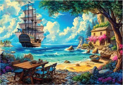 ANATOLIAN Puzzle Pirátská zátoka XL / 260 dílků / od 8 let