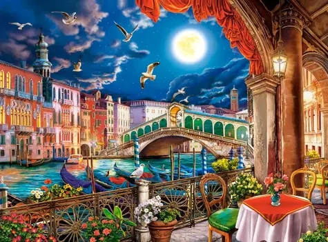 Castorland 200986-2 Puzzle Romantický večer v Benátkách / 2000 dílků / od 9 let
