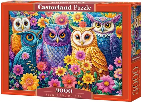 Castorland 300723-2 Puzzle Soví setkání v květinách / 3000 dílků / od 9 let