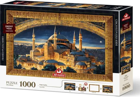 ART PUZZLE 5667 Puzzle s rámem a lepidlem 3v1 Hagia Sophia / 1000 dílků / od 15 let